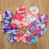 6M-4Y Infantile Bébé Fille Garçon Vêtements Ensemble Automne Tie Dye À Capuche Tops Pantalons Tenues Enfant Enfant Vêtements 210515