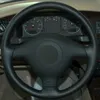 Pokrywa kierownicy samochodowej Czarny Oryginalna skóra zamszowa do Volkswagen VW Golf 4 (IV) Passat (B5) Wariant 1997-2004 Polo Sharan