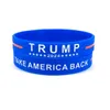 Pulseira de silicone Trump preto azul pulseira lembrancinha de festa