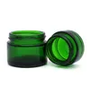 Зеленая стеклянная бутылка косметика для губной губной губной губной мазю Круглый пробирки PP накладки 20 г 30 г 50 г
