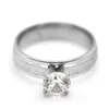 Wedding Rings Imixlot Luxury Engagement för män Kvinnor Cubic Zirconia Silver Rostfritt Stål Lover Par Ring Äktenskap Kvinna