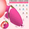 Massage Nippel Clit Sucker Tongue Licking Clitoral Stimulator Kvinna Masturbator Nippel Massage Vibrator Erotiska Sexleksaker För Par