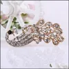 Broches broches bijoux mode femmes brillant Fl strass creux paon broche broche mariage livraison directe Ng27M