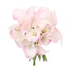 20Pcs Artificial Flowers PU Mini Calla Lily Real Touch Flower Home Wedding Flower Wall Background Decoration Fake Flower Wreath