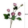 Sztuczne fałszywe kwiaty herbata róża 5 głów gałąź jedwabne kwiaty wazony kwiecisty aranżacje ślubne stół domowy dekoracja ogrodowa