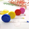 Home Color Stationery Cute Round Plastic Small Tape Measure 1.5m Telescopic Measuring ape Ruler