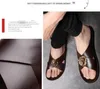 New style flip-flops for men Cowhide casual slippers brand designer leather beach shoes women's Plus size 46, 47, 48 sandals women T2