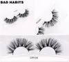 3D Mink Lashes Natural Mink Eyelashes False Eyelashes Fluffy Volume Fake Lashes Free Logo Sticker Faux Mink Handmade Eyelashes 12 Styles