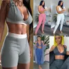 Women 2 Two Piece Pants Set Designer Tracksuits Backless Deep V Bra High Waist Leggings Sports Suit Casual Sportswear Jogging Clothing