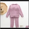 Bébé, enfants maternité livraison directe 2021 bébé vêtements ensembles automne hiver pull + infantile tricot costume épais chaud enfant en bas âge filles garçons pantalon ensemble 2