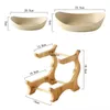 Dishes & Plates Ceramic Candy Dish Living Room Home Two-layer Fruit Plate Snack Creative Modern Dried Basket Parts