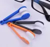 Outils de nettoyage ménagers couleurs multiples Mini brosse à lunettes à deux côtés nettoyant en microfibre écran de lunettes frotter lunettes lingette propre