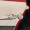 Luxury Fashion Brand 0.2Ct Mosang Diamond Stud Earrings Classical One Stone Design S925 Sterling Silver Fine Jewelry For Women