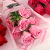 Boeketten van Rose Bloem Simulatie Zeep Party Gunst voor Bruiloft Valentines Moeders Dag Docenten Gift Decoratieve Bloemen KKB7000