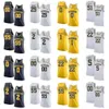 Nik1 NCAA College Michigan Wolverines baskettröja 24 Baird 3 Zavier Simpson 32 Luke Wilson 44 Jaron Faulds Custom Stitched