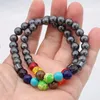 8mm natuurlijke zwarte stenen kraal strengen charme genezende balans armbanden voor dames mannen feestclub yoga sieraden