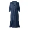 Long Sleeve Shirt Dress Women Summer Chiffon Boho Beach Dresses Women Office Lady Casual Solid Party Maxi Long Dress Vestidos 210416