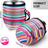 Drinkware Mangas aisladas de neopreno reutilizables con asa para copas de vino sin tallo de 12 oz Boca ancha Pint Mason Jars