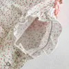 Bébé fille barboteuse été combinaison née à manches courtes fleurs tenues vêtements à volants pour les nés 210521