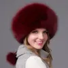Boinas de moda russa de pele feng feng lady chapéu um verdadeiro guaxinim natural quente e macio de inverno