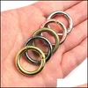 Tool Parts Tools Home & Garden Cam Climbing Hiking Outdoor Hanger Kits Circle Metal Carabiner Hook Spring Snap Round Clip Keychain Lld11232