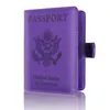 Kortinnehavare Spot RFID Antimagnetic US Passport Case Antiscanning Protection Bank Multicard Slots19818415003642