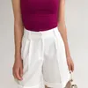 Women's Shorts Over-the-knee Shorts, Office Comfortable And Loose Fashion High Waist Retro Hip Cotton Casual Pants.