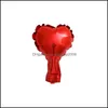 Event Festive Party Supplies Home Garden5Inch Globes métalliques Cadeaux Saint Valentin Décoration de mariage Mini Little Foil Love Heart Balloons