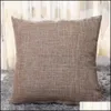 Cushion/Decorative Pillow Home Textiles & Garden Solid Modern Linen/Cotton Sofa Bed Cushion Er Throw Case Car Office Decorbox Decor Supplies