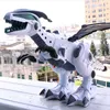 QWZ Duże zabawki dinozaurów dla dzieci Biały Spray Elektryczny Robot Zwierząt Model Mechaniczne Pierosaury Dla Dzieci Prezent 220107