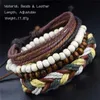 Punk Turkish Bracelets For Women Men Beads Wristband Cuff Leather Bracelet Ethnic Vintage Jewelry Bijouterie Link Chain