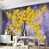 Benutzerdefinierte 3D-Fototapete, stereoskopisches Relief, goldener Baum, abstraktes Ölgemälde, Wandgemälde, Arbeitszimmer, Wohnzimmer, Esszimmer, Dekor, gute Qualität