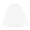 Męskie koszulki męskie swetry Streetwear Ham Hole Solid z długim rękawem T-shirt Ins Spring Hip Hop High Street O-Neck Tshirt Luźne ubrania