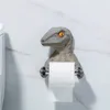 Badrumsvävnad Box Creative Resin Wall Rack Toalettpapper Hållare Tecknad Dinosaur Handduk Sovrum Roll Organizador 210720