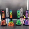 10 Inch 26CM Glass Bong Mixed Color Orange Skull Tobacco Water Pipe Smoking Beaker Bongs Ice Ash Catcher Dab Oil Rigs Heady Glass Bowl Downstem