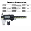 Brand LCD Digital Vernier Calipers 150 300 200mm 500-196-20 6 8 12 polegadas Califórnia eletrônica Medição de aço inoxidável 500-196 500-197 500-173