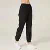 LU-52 Yoga Outfit Women Workout Sport Joggers prowadzący spodnie dresowe z kieszenią199d