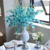 11 sztuk Europa Styl Sztuczne Cymbidium Jedwab Dekoracyjne Kwiat Bukiet Wedding Party Room Christmas Decor DIY żywy Peacock 210706