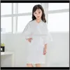 Peignoir de nuit pour femmes pour enfants en satin d'été kimono bain demoiselle d'honneur fille robe de soie enfant chemise de nuit robes solides PCPD3 Ts5BL