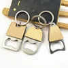 Portable Small Bottle Opener with Wood Handle Wine Beer Soda Glass Cap Bottle Opener Key Chain for Home Kitchen Bar