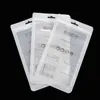 11*19cm 12*21cm 5.5 inches white Zip lock Mobile phone accessories case earphone shopping packing bag PP PVC Poly plastic packaging bag DHL