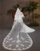 Laag 2 Lace Edge 3M Cathedral Wedding Veil met kam voor bruid bruidssluiers accessoires Vail Velos de novia x07269816239