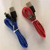 Cavi USB intrecciati Tipo C V8 Micro 1M / 3ft 2M / 6ft 3M / 10ft Dati 2A Cavo di ricarica rapida Cavo Corda intrecciata Linea colorata Per tutti i telefoni