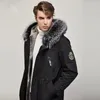 Mäns Läder Faux Vinter Jacka Real Coat Natural Parka Män Kläder 2021 Mens Luxury Fur Warm Jacktes Plus Size Js15 YY231