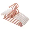 5/10/20 PCS Kids Clothes Hanger Racks Adjustable Plastic Display Hangers Windproof Non-slip Coats Hanger Baby Clothing Organizer 210702