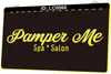 LC0068 Pamper Me Spa Salon Letrero Luminoso Grabado 3D