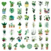 100 pcs/Lot Hotsale plantes vertes autocollants pour ordinateur portable Skateboard cahier bagages bouteille d'eau voiture décalcomanies enfants cadeaux