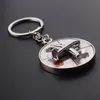 Creative Russian Turntable 360 ​​grader Rotatable Keychain Car Styling Personlighet Keychains Presentkort KeyRing Key Holder