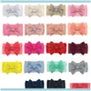 Headbands Jewelry Big 5.5Inch Puff Bows For Baby Girls Knotbow Nylon Turban Headband Kids Children Hair Aessories Drop Delivery Zuu5M