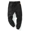 Mens Pants 50% S Cargo Solid Color Multi Pockets Men Ankle Tied Drawstring For Sports